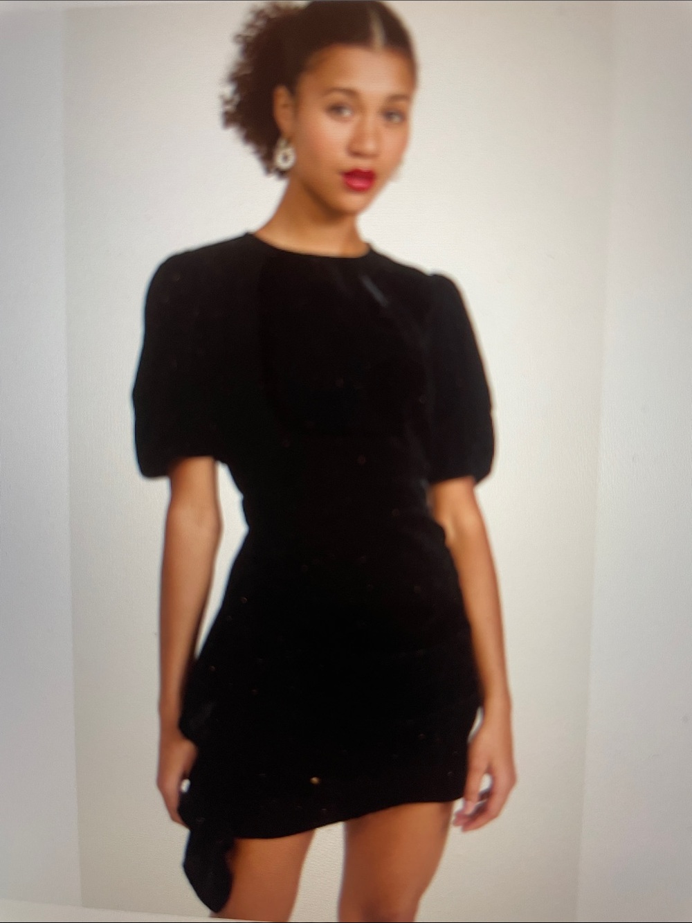 Rhode black velvet Pia dress sz M